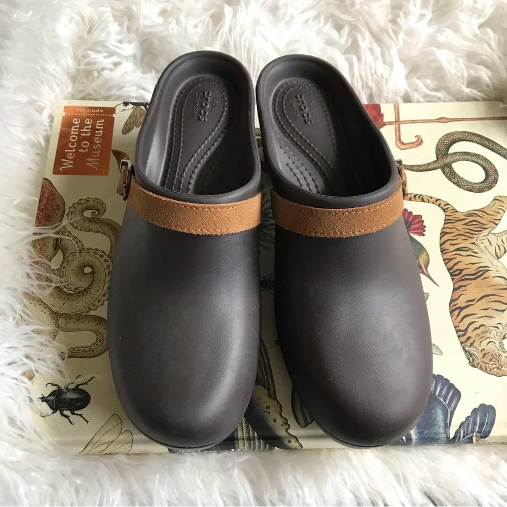 Crocs‎ Sarah Clog Espresso Strap Crosslite - Picture 3 of 7